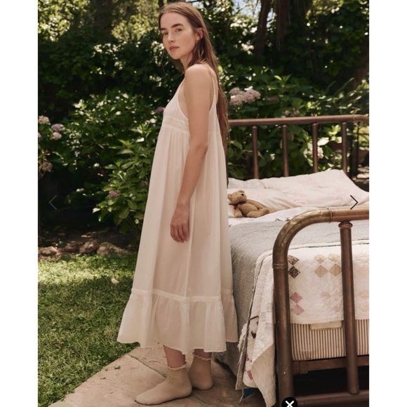 The Great THE EYELET RUFFLE TANK NIGHT DRESS - Picture 3 of 8